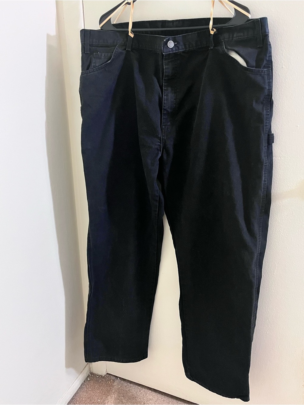 Dickies Men’s Relaxed Fit 6 Pocket Black Jeans 42x32 Workwear Pants